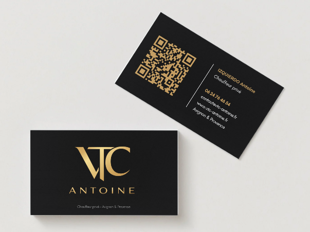 Cartes de visite VTC premium avec QR Code